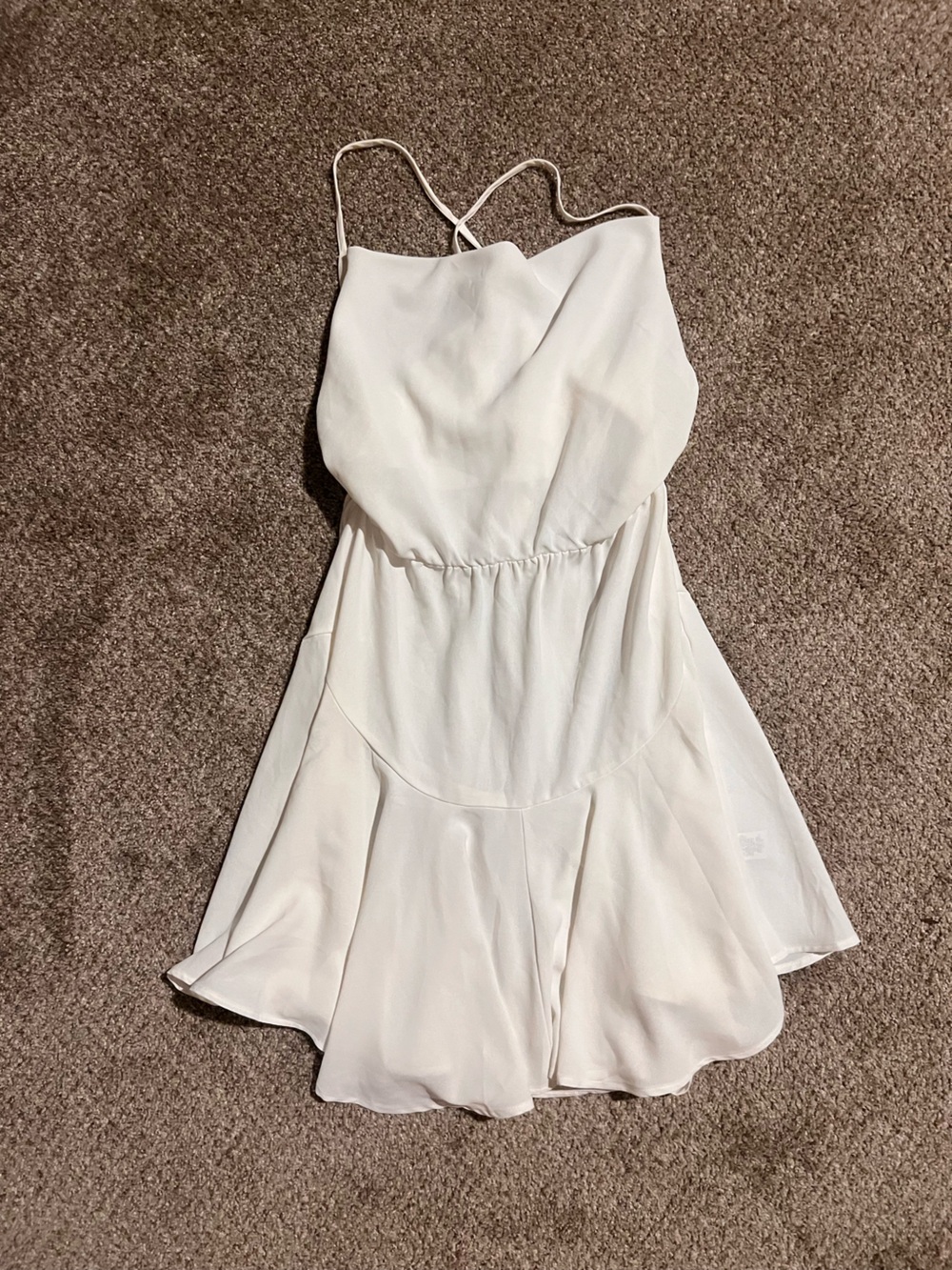 She + Sky White Spaghetti-Strap Mini Dress